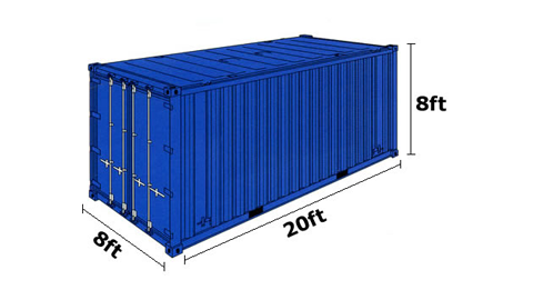 kích thước container 20dc