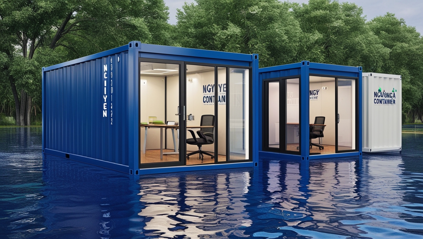 Giải pháp văn phòng mùa mưa bão với container văn phòng