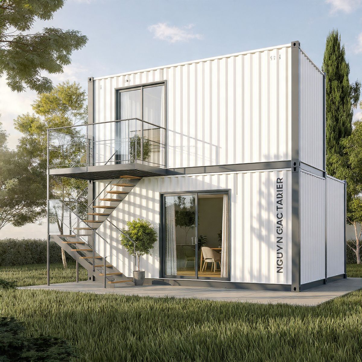 Container văn phòng ghép đôi – Giải pháp không gian siêu rộng