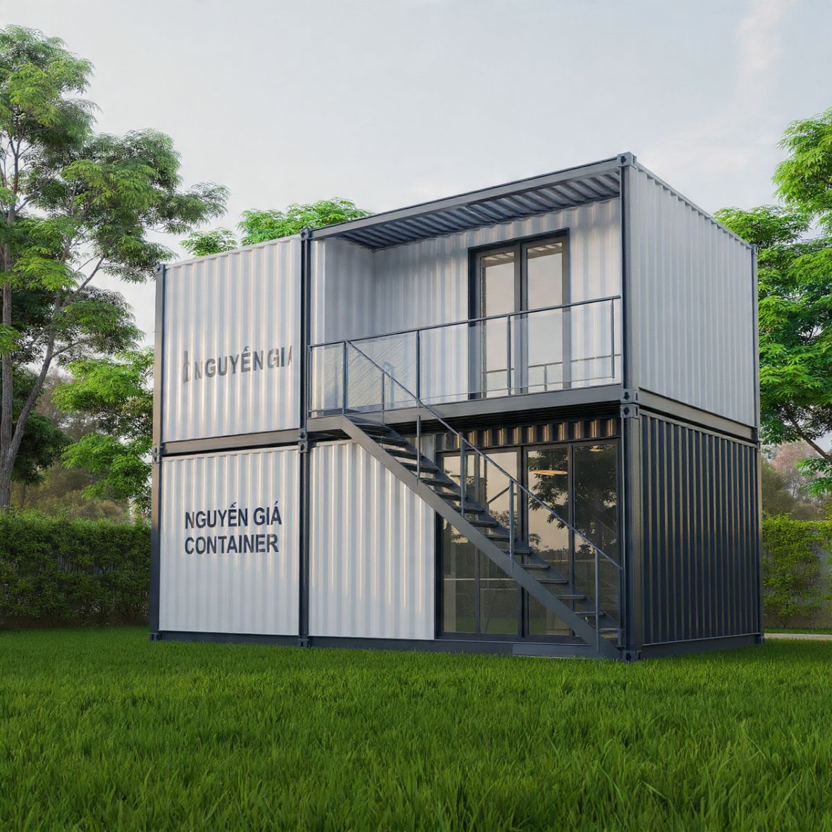 Container văn phòng ghép đôi – Giải pháp không gian siêu rộng