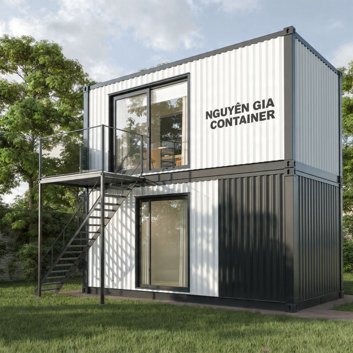 Container văn phòng ghép đôi – Giải pháp không gian siêu rộng