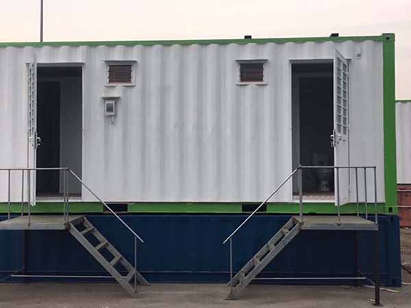 Cách thi công nhà vệ sinh trong container văn phòng 20 Feet